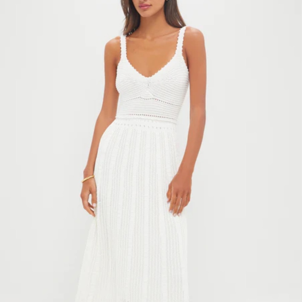 Tuckernuck MOON RIVER Ivory Knit Midi Dress Small